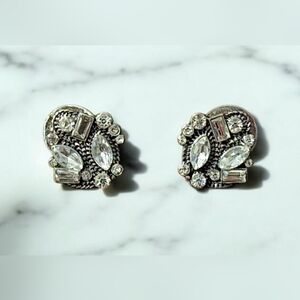 Elegant Silver Crystal Earrings